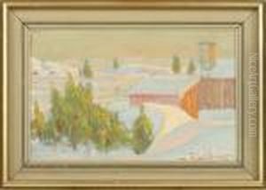 Landskap, Signerad by Edvard Westman