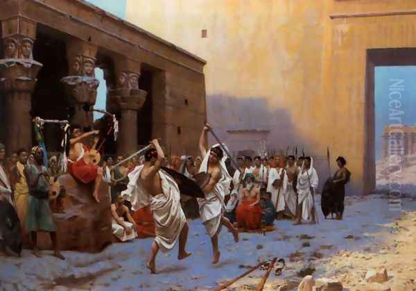 The Pyrrhic Dance (or Sword Dance Before Egyptian Ruins) - view 1