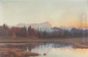 Abendliche Herbststimmung Uber Voralpensee