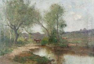 Cows Along Stream Cows Along Stream
