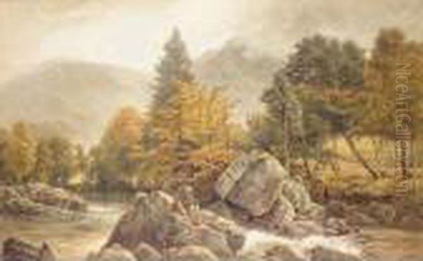 From The Leddr Bridge, Bettys-y-coed - view 1