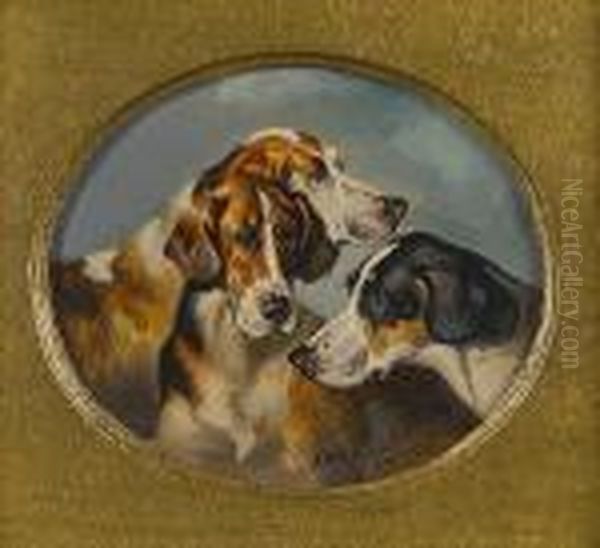 Three Foxhounds - view 1