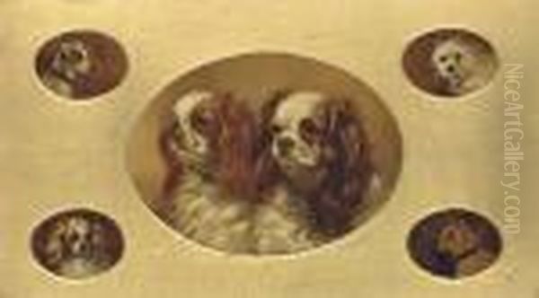 A Jack Russell, A West Highland 
Terrier, A Spaniel, A Terrier, Andtwo King Charles Spaniels - view 1