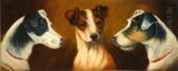 Study Of Three Terriers - view 1