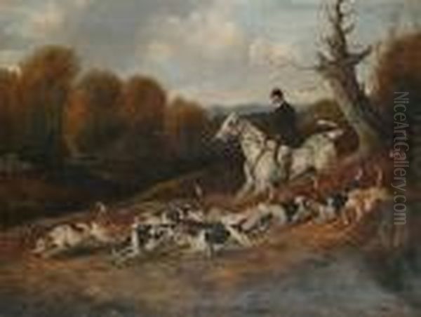 Huntsman And Hounds In A Landscape - view 1