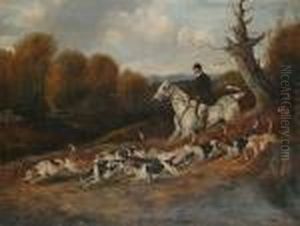 Huntsman And Hounds In A Landscape