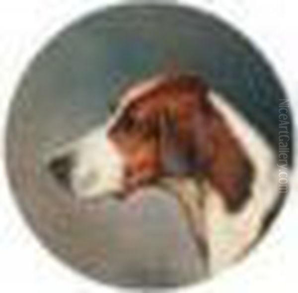 Head Studies Of Two Foxhounds - view 1