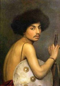 Bisharin Warrior by Jean-Leon Gerome