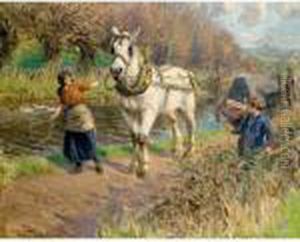 On The Towing Path by Rowland Wheelwright