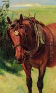 A Shire Horse by Rowland Wheelwright