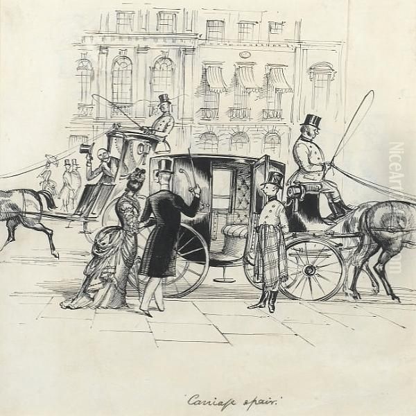 Musical Evening Of The 90s; In
The Officer'smess; Carriage Affair; A Young Lad In His Study;
Empire-builder Manabout Town In Rothmans 1902 - view 1