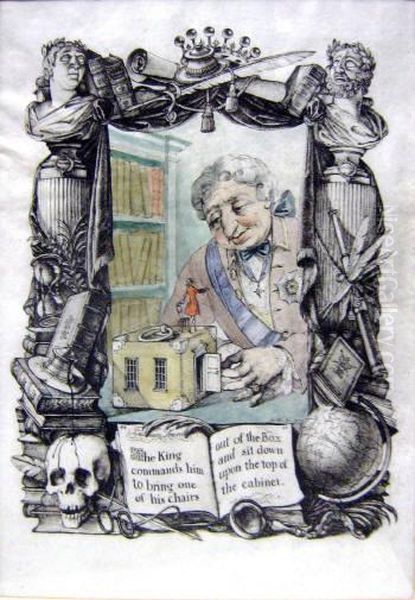 'the King Commands', Etching, Handcoloured, 27cm X 20cm, Framed - view 1