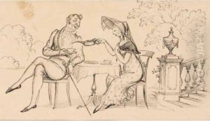 Tea In The Garden by Rex John Whistler