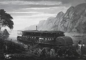 Civilians Disembarking Along The Red River