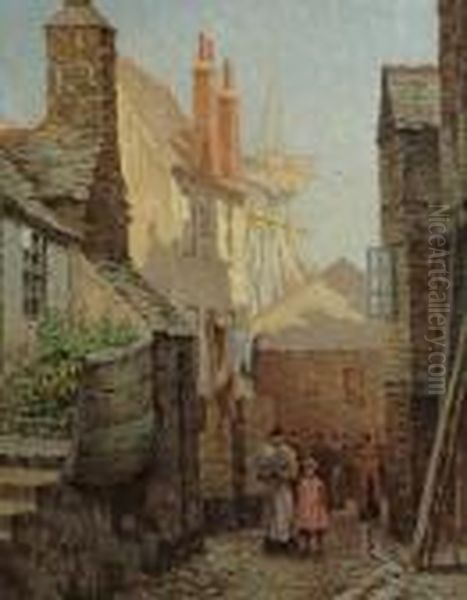 A Street Scene In St Ives - view 1
