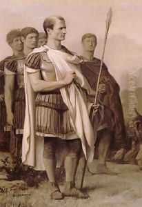 Julius Caesar And Staff by Jean-Leon Gerome