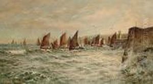 St Ives Fishing Fleet Off The Coast St Ives Fishing Fleet Off The Coast