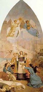 Belzunc Making A Vow To The Sacred Heart During The Plague In Marseilles by Jean-Leon Gerome