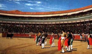 Plaza De Toros The Entry Of The Bull by Jean-Leon Gerome