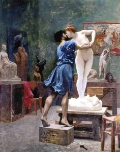 Pygmalion and Galatea (study) by Jean-Leon Gerome