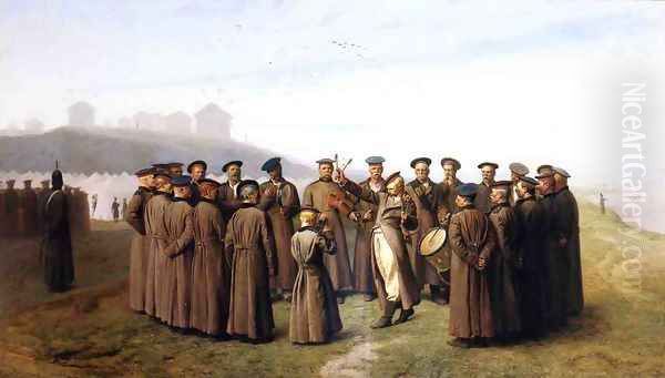 Recreation In A Russian Camp Souvenir Of Moldavia - view 1