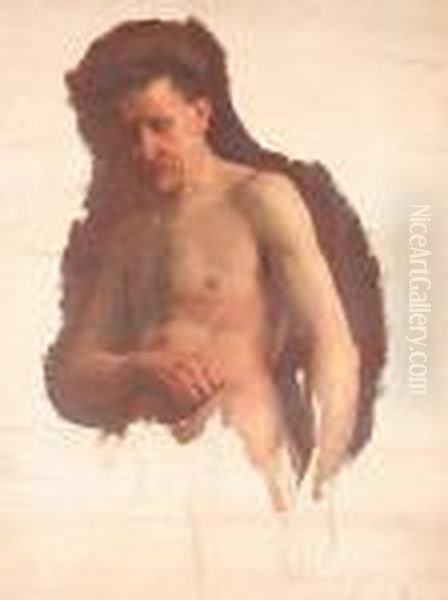 Half Length Study Of A Male Nude - view 1