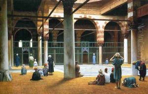 Interior of a Mosque by Jean-Leon Gerome
