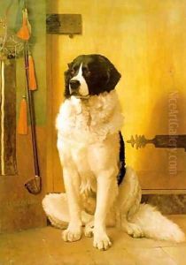 Study Of A Dog by Jean-Leon Gerome