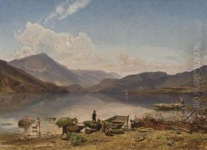 A View Of Lake In Italy by Thomas Worthington Whittredge