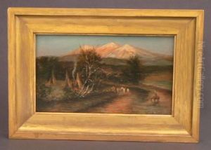 American Indian Encampment Scene by Thomas Worthington Whittredge