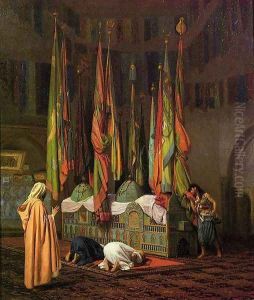The Sentinel At The Sultans Tomb by Jean-Leon Gerome