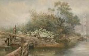 Old Lock On The Avon by Josiah Wood Whymper