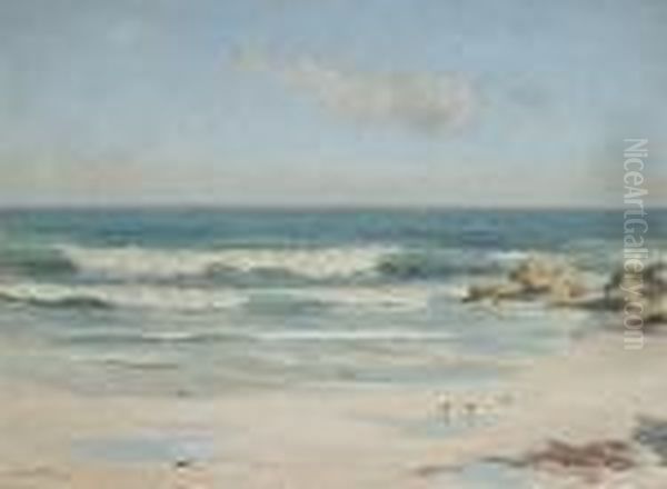 Waves Crashing On A Beach - view 1