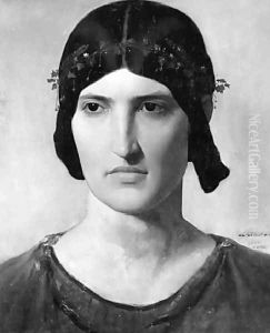 Portrait of a Roman Woman by Jean-Leon Gerome