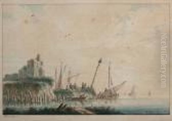 Vissers En Boten Aan De Waterkant - view 1