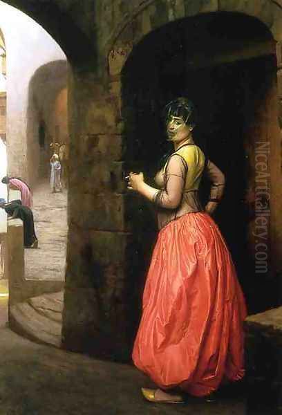 Woman from Cairo, Smoking a Cigarette - view 1