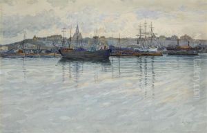 Harbor Scene Harbor Scene