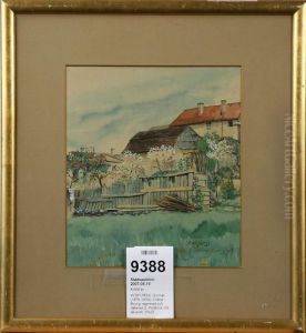 Chene Bourg, Signerad Och Daterad G. Widforrs -04 by Gunnar Mauritz Widforss