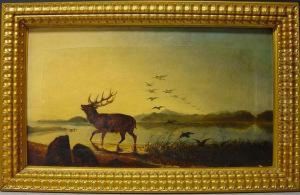 Hirsch An Einem See by William Widgery