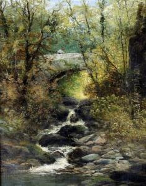 Figure On A Stone Bridge - view 1