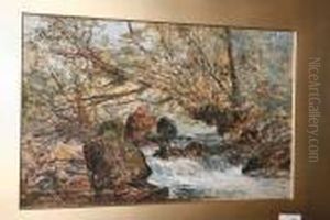 Woodland Stream by William Widgery