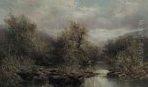 On The Upper Dart, England by William Widgery