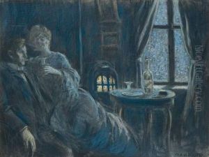 Au Coin Du Feu. by David O. Widhopff