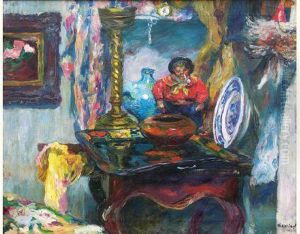 Interieur Au Personnage A La Pipe by David O. Widhopff