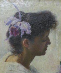 Girl With A Purple Flower Girl With A Purple Flower