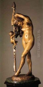 Bacchante Et L'Amour (Bacchante and Cupid) by Jean-Leon Gerome