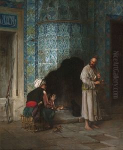 Conversation by the Fire by Jean-Leon Gerome