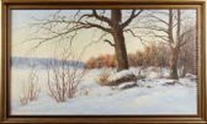 Vinterlandskap by Leonard Wiedh