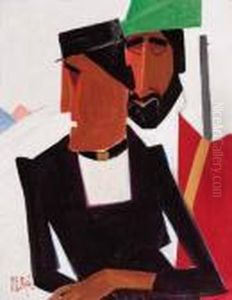Jager Mit Frau by Carl, Karl Wieland