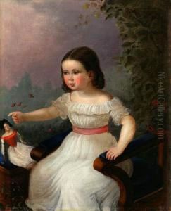 Portret Dziewczynki Z Lalka, 1840 R.